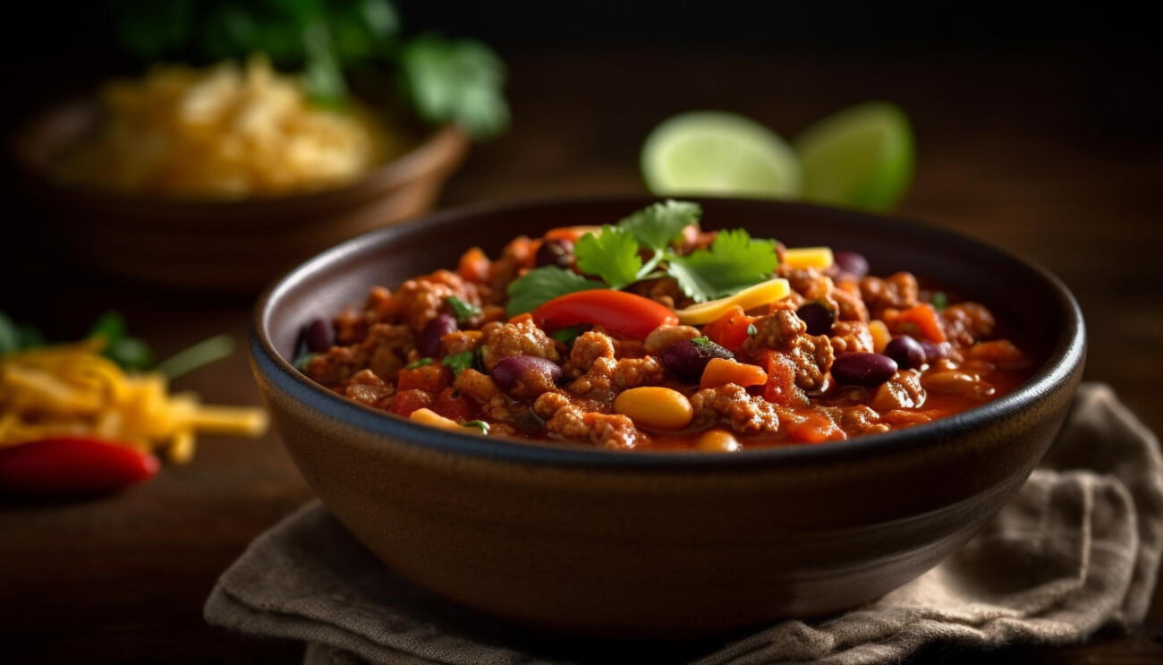 Slow Cooker Chili with Kidney Beans, Corn, and Spices - Vida Food